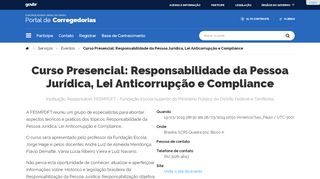 
                            13. Curso Presencial: Responsabilidade da Pessoa Jurídica, Lei ...