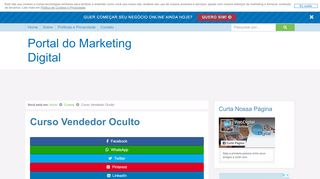 
                            6. Curso Vendedor Oculto - Portal do Marketing Digital