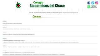 
                            8. Cursos - Colegio de Bioquímicos de Chaco