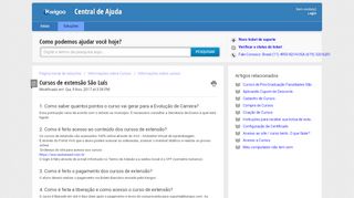 
                            12. Cursos de extensão São Luís : Central de Ajuda - Suporte - Kwigoo