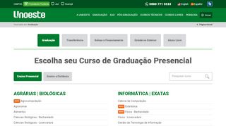 
                            12. Cursos de Graduação - Unoeste