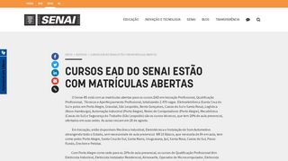 
                            7. Cursos EAD do Senai estão com matrículas abertas - Senai-RS