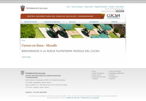 
                            5. Cursos en línea - Moodle | Centro Universitario de ... - CUCSH - UdG