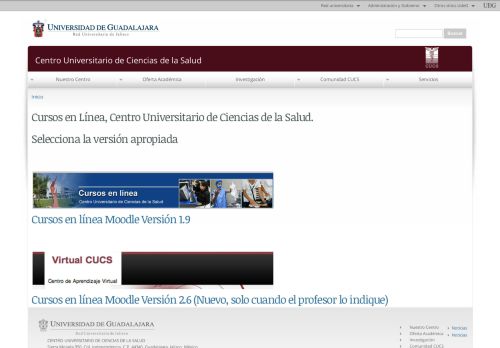 
                            7. Cursos en línea Moodle Versión 1.9 - Cucs - UdG