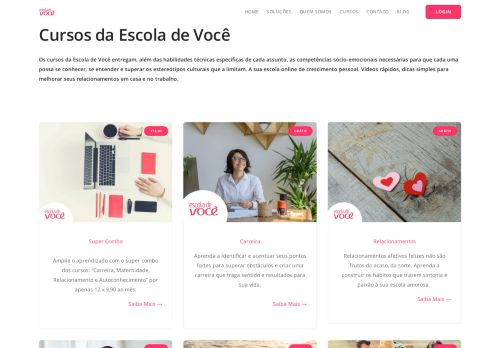 
                            2. Cursos - Escola de Você