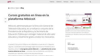 
                            7. Cursos gratuitos en línea en la plataforma MéxicoX | México Digital ...