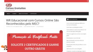 
                            9. Cursos Online da WR Educacional São Reconhecidos pelo MEC ...