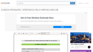 
                            13. cursos pronatec ofertados pelo ifrr no ano de - DocPlayer.com.br