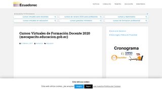 
                            6. Cursos Virtuales de Formación Docente 2019 (mecapacito ...