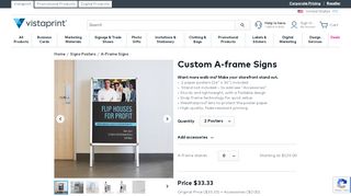 
                            10. Custom A-frame Signs & Sandwich Boards | Vistaprint