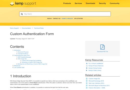 
                            4. Custom Authentication Form – KEMP Technologies