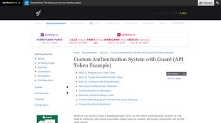
                            2. Custom Authentication System with Guard (API Token ... - Symfony