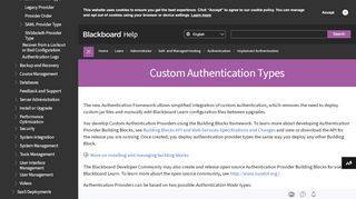 
                            8. Custom Authentication Types | Blackboard Help