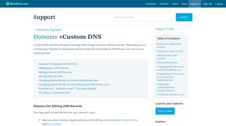 
                            7. Custom DNS — Support — WordPress.com