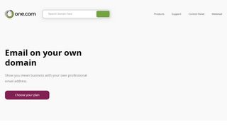 
                            2. Custom Email on your own domain | One.com