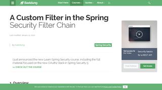 
                            9. Custom Filter in the Spring Security Filter Chain | Baeldung