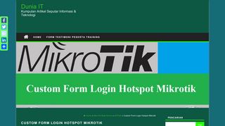 
                            7. Custom Form Login Hotspot Mikrotik - Dunia IT - Kumpulan Artikel ...
