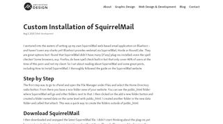 
                            8. Custom Installation of SquirrelMail | Amy Kvistad Design
