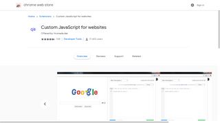 
                            7. Custom JavaScript for websites - Google Chrome