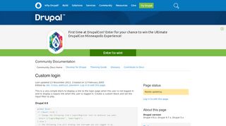 
                            4. Custom login | Drupal.org