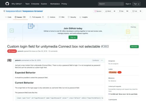 
                            12. Custom login field for unitymedia Connect box not selectable · Issue ...