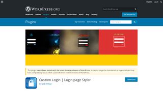 
                            12. Custom Login | Login page Styler | WordPress.org