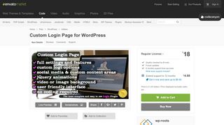 
                            7. Custom Login Page for WordPress by wp-roots | CodeCanyon