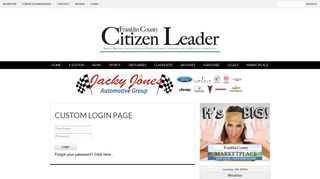 
                            6. Custom Login Page | Franklin County Citizen Leader, Lavonia ...