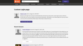 
                            2. Custom Login page - Kentico DevNet