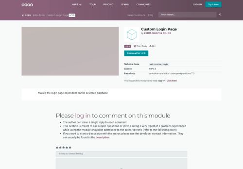 
                            3. Custom Login Page | Odoo Apps