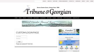 
                            12. Custom Login Page | Tribune & Georgian, St. Marys, Georgia
