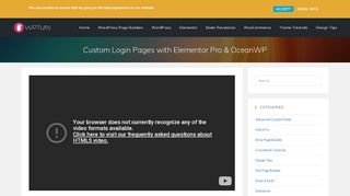 
                            4. Custom Login Pages with Elementor Pro & OceanWP - ...