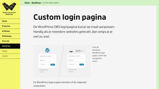 
                            13. Custom login pagina - Wouter van der Zee, Webdesign