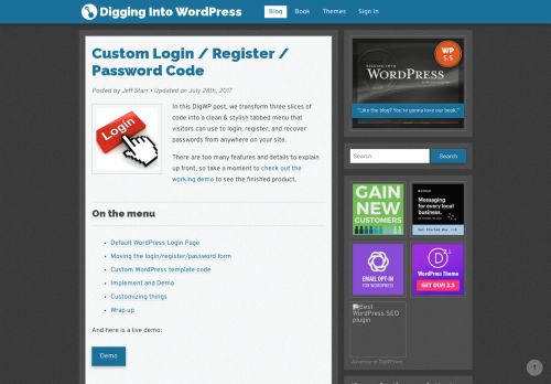 
                            12. Custom Login / Register / Password Code | Digging Into WordPress