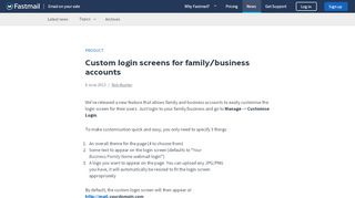 
                            5. Custom login screens for family/business accounts - FastMail blog
