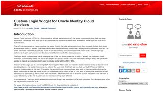 
                            8. Custom Login Widget for Oracle Identity Cloud Services