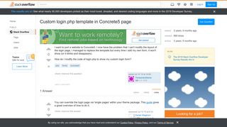 
                            9. Custom login.php template in Concrete5 page - Stack Overflow