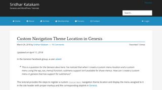 
                            1. Custom Navigation Theme Location in Genesis - Sridhar Katakam