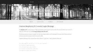 
                            8. Custom Raspberry Pi Console Login Message — REDELIJKHEID