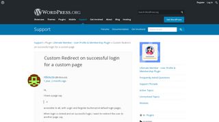 
                            11. Custom Redirect on successful login for a custom page | WordPress.org