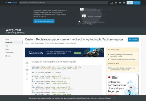 
                            8. Custom Registration page - prevent redirect to wp-login.php?action ...