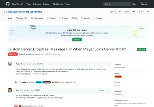 
                            3. Custom Server Broadcast Message For When Player Joins Server ...