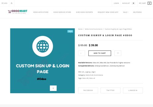 
                            8. Custom SignUp & Login Page #Odoo | OdooMart