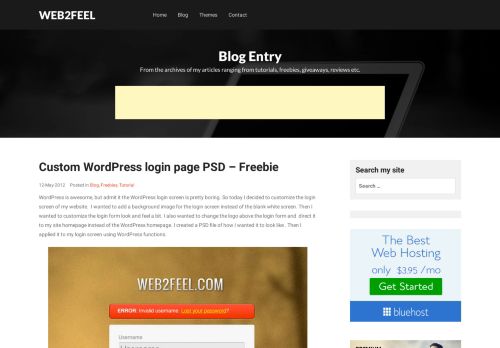 
                            12. Custom WordPress login page PSD – Freebie | web2feel