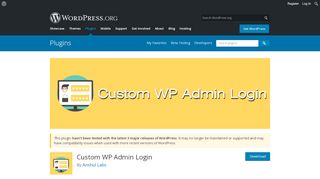 
                            3. Custom WP Admin Login | WordPress.org