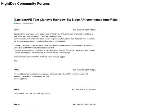 
                            7. [CustomAPI] Tom Clancy's Rainbow Six Siege API commands ...