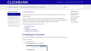 
                            5. Customer Accounts – ClickBank Knowledge Base