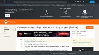 
                            6. Customer can't login - Page refreshes but nothing happens ...