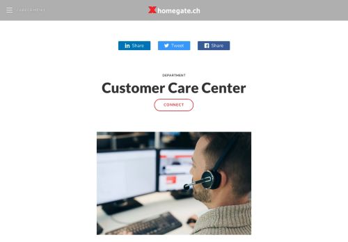 
                            8. Customer Care Center - Homegate AG