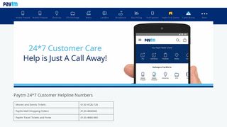 
                            12. Customer Care Number - Paytm.com